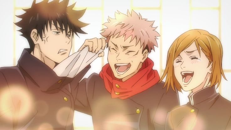 undercutofalice's tweet photo. This is why Megumi always goes along with Yuji and Nobara’s nonsense because he’s just as silly them https://t.co/t9rMDdazBa