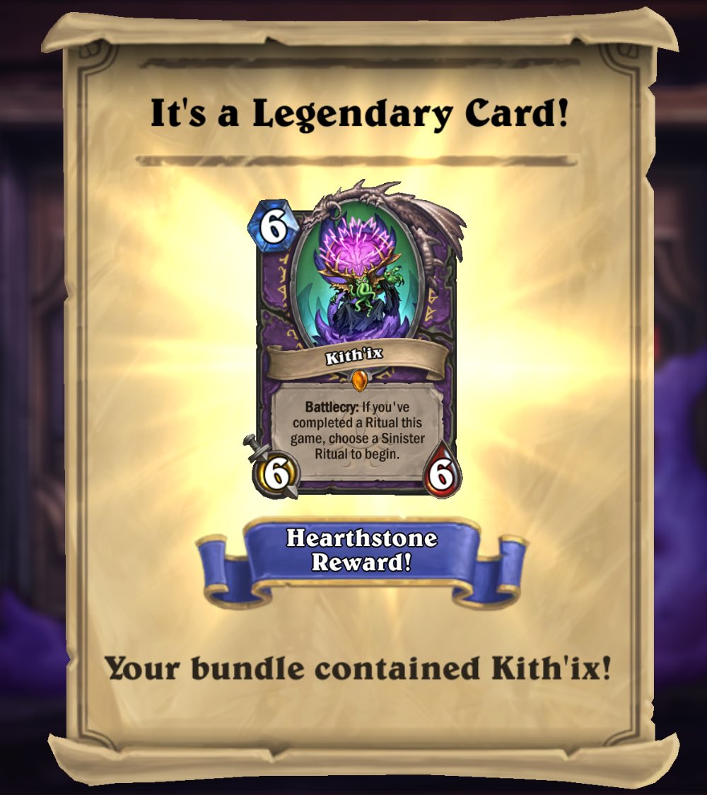ben_heathstone's tweet photo. Pre-purchase Legendaries came through with an update 🎁 #hearthstone https://t.co/KduL2q0FIk