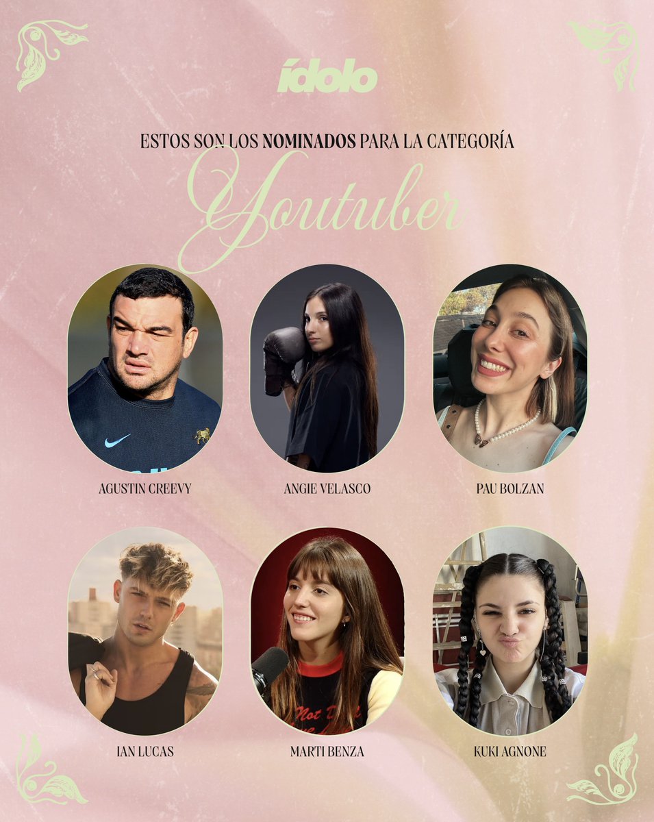 MiSonrisaLyP's tweet photo. -marti (youtuber y la única mujer en streamer más viral)
-cami (la única mujer en humor y entretenimiento)
-nico (deporte)
nominados en los premios ídolo, aguante este tridente loco 👏🫶🥹 https://t.co/ygrXNIcpd1