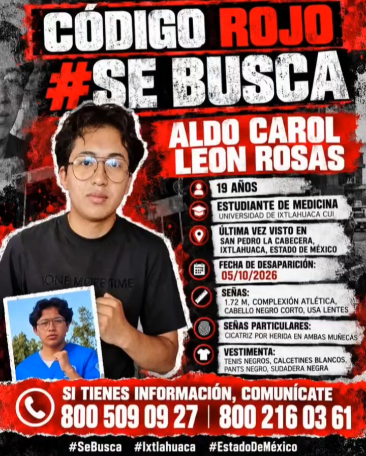 OraliaRosas's tweet photo. Aldo Carol León Rosas 
Desapareció el 05 de octubre de 2026 en San Pedro la Cabecera, Ixtlahuaca, Estado de México.

#HastaEncontrarte 

¿Dónde estás hijito? 
Te sigo buscando. https://t.co/gnHihXo6rw