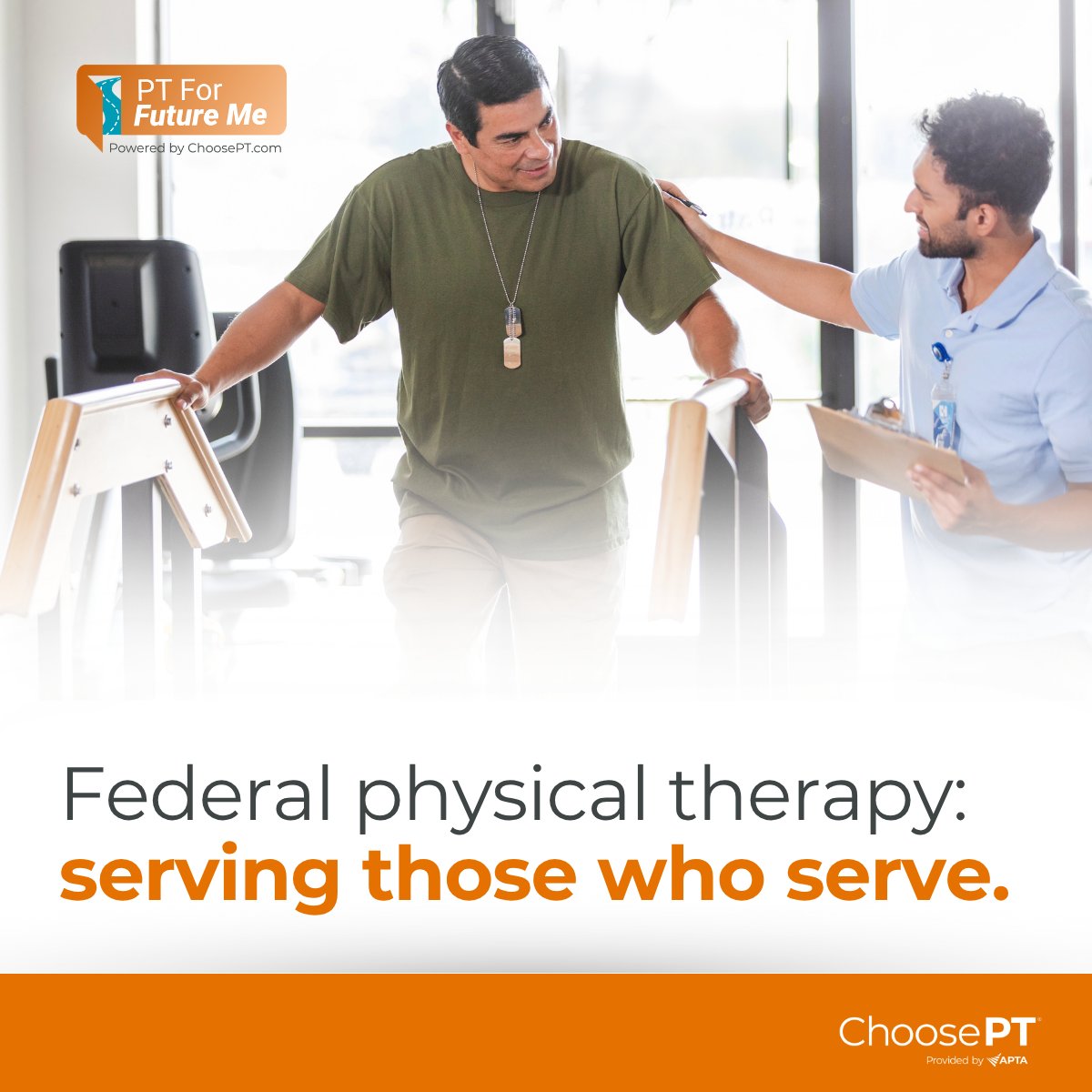 Choose_PT's tweet photo. Movement is mission-critical. From military hospitals to VA clinics, physical therapists in the federal health care system support readiness, recovery, and return to the activities that matter most: https://t.co/4Fg8xKJuYQ
#ChoosePT #PTMonth @FederalPT https://t.co/MktKcTzVMN