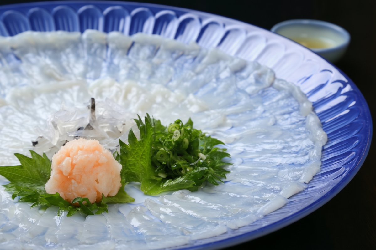 marusan_tsuruga's tweet photo. ＼若狭とらふぐの「てっさ」🐡✨／

コリコリとした歯ごたえと、
噛むほどに広がる上品な旨味。

自家製塩ポン酢＆もみじおろしでさっぱりと。

今季初物の味わいを、
極上のひれ酒や冷酒と共にお楽しみください🍶

#若狭ふぐ　#まるさん屋 https://t.co/Myppf2KKe2