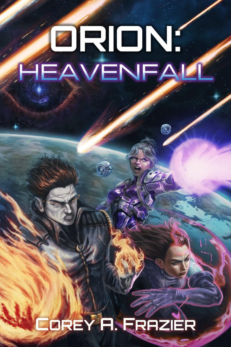 CoreyAFrazier's tweet photo. ORION: Heavenfall is out TODAY!

A siege becomes a conspiracy leading to an extinction-level event. X-Men meets Mass Effect.

30 years in the making, it's yours NOW.

📚 All formats: https://t.co/4pCi12amS0
✍️ Signed: https://t.co/0fyPNvkxR7

#LaunchDay #SciFi #NewRelease https://t.co/nOfjyhbf8t
