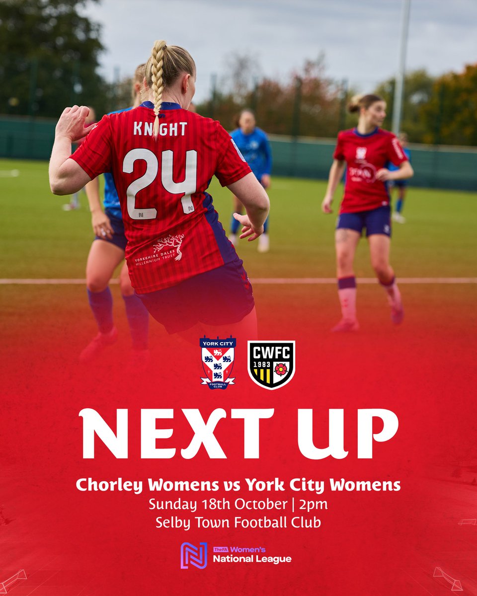 YorkCityLadies's tweet photo. π Back in Selby for the fixture against Chorley
β° Ticket details at 11am
#YCWFC #Minsterbelles https://t.co/GnC1uCWc3A