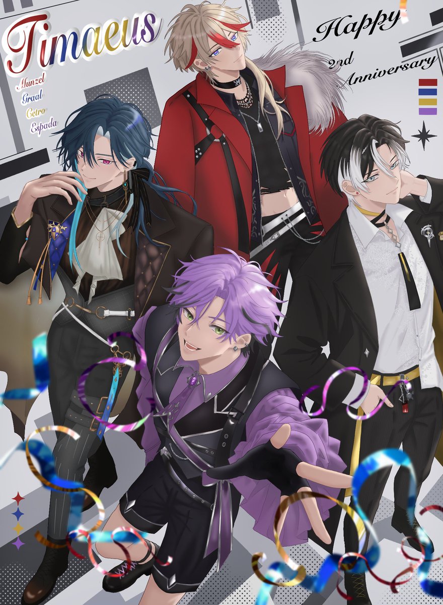 xhiaoyu_art2's tweet photo. #佐品集 #Graal_art #CetroArt #達人繪
終於...可以發出來了!^╷  ̫ ╷^
憋了好久都快內傷了(並沒有
祝 Timaeus 兩周年快樂！

願未來的每一天，每一位成員都能繼續發光發熱，攜手邁向更漫長而燦爛的旅程。

請記得，在這條路上不只有你們四個人並肩同行、互相扶持，更有一群深深疼愛著你們的粉絲，會一直陪伴在身旁。(⊃•̀ω•́)⊃💕

留言區放一些繪製的小心得