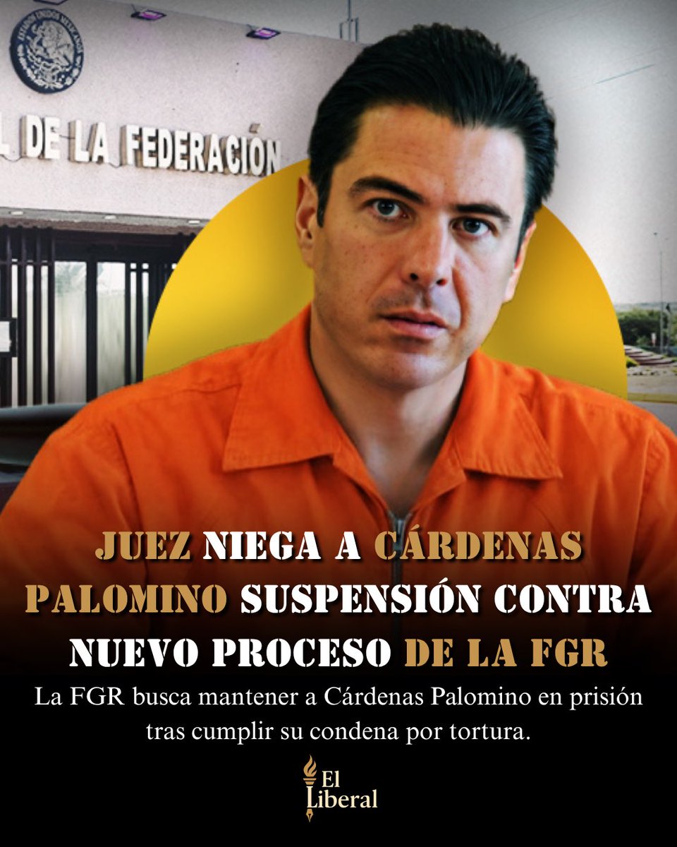 elliberalmx_'s tweet photo. 🚨 ¡Revés judicial para Cárdenas Palomino!

Un juez negó la suspensión provisional al excolaborador de García Luna, quien buscaba frenar un nuevo proceso penal de la FGR. Pese a cumplir su condena por tortura, sigue preso por otras acusaciones.

#FGR #Justicia https://t.co/AWlDkafCCL