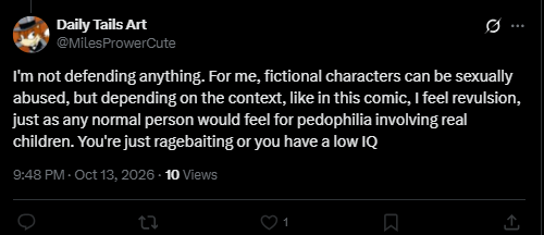 TheWorldHadFell's tweet photo. What does he mean, "depending on the context"? It's NEVER okay.

Also, fictional or real characters, still, it's considered gross and IS loli. You're a gross individual for reminding us of it.

Also also, great job blocking us. You can mute us, but you can't silence us. https://t.co/mfAbEcptNy