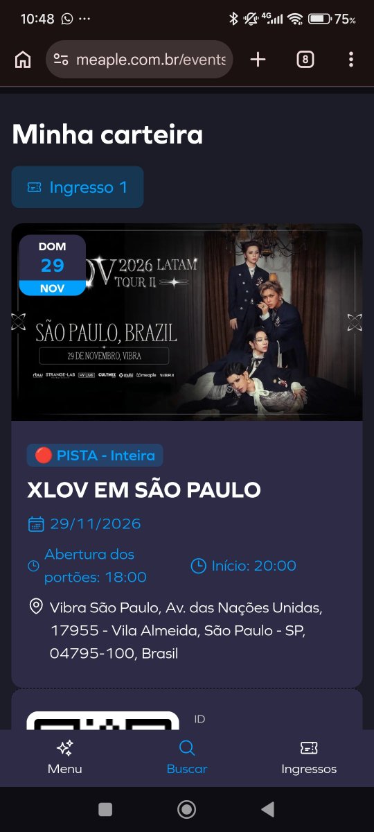 Carniusaus's tweet photo. Oi gente, estou vendendo um ingresso para o show do xlov, pista inteira
Valor: R$360 (Paguei 500 reais com a taxa)
Motivo: Estou tendo alguns problemas financeiros e não irei conseguir pagar passagem nem hospedagem. https://t.co/xNMt7O0qDO