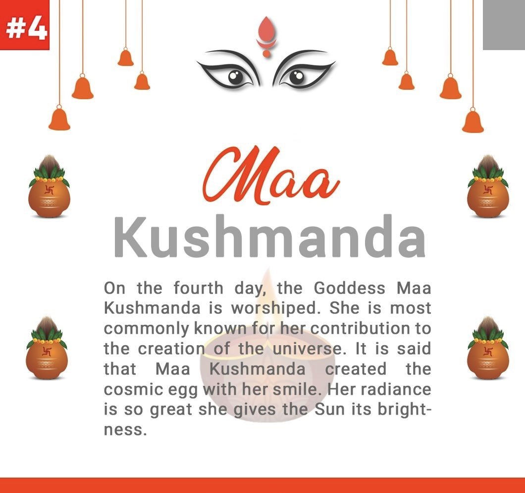 astrosandy_in's tweet photo. #Day04 #MaaKushmanda🚩 
May Maa Kushmanda bless you and your family with intelligence &amp; prosperity. May the divine mother bless everyone with happiness &amp; peace ☮️ 
#JaiMataDi🚩
#Navratri2026 🚩
#MaaMookambika🚩
#SitaRam🚩
#OmShriHanumanteNamah🚩
#AngirasAstro 
#AAstroSandy⛳️ https://t.co/rvlJ6vmLcj