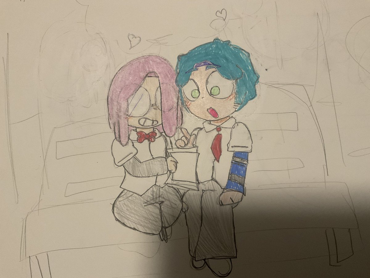 VendromBelle's tweet photo. Ya volvió la libreta épica para el día de las hojitas! Este es el good ending porque odio el angst me destruye el corazón. JURO WIE NO ES BON BLANCO MI CÁMARA LO BLANQUI0 BIEN FEO JSJSJ #fnafhs #fnafhstober2026 https://t.co/b2HfehJmD2