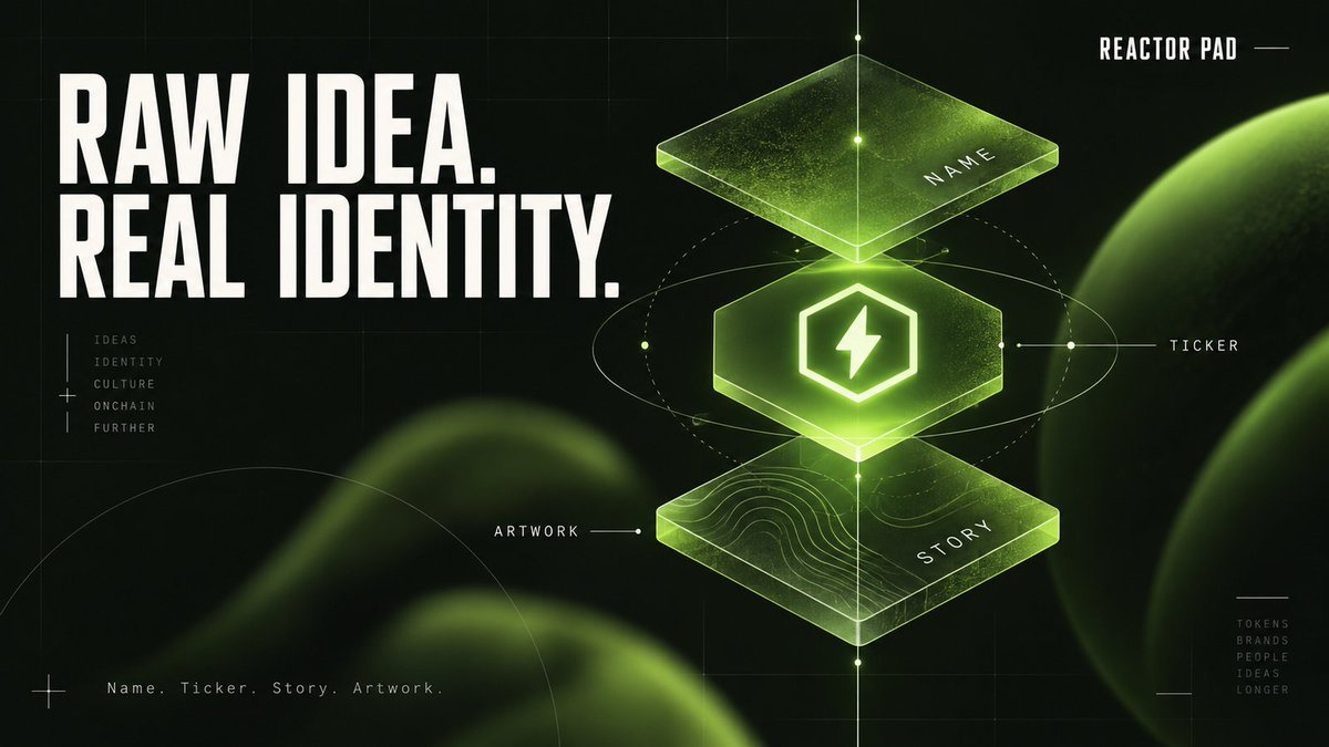 ReactorPad's tweet photo. Ideas need energy. Build your token identity with Reactor Pad. Name it, shape it and turn raw potential into a clear project brief. https://t.co/ZqRwqkOrpO