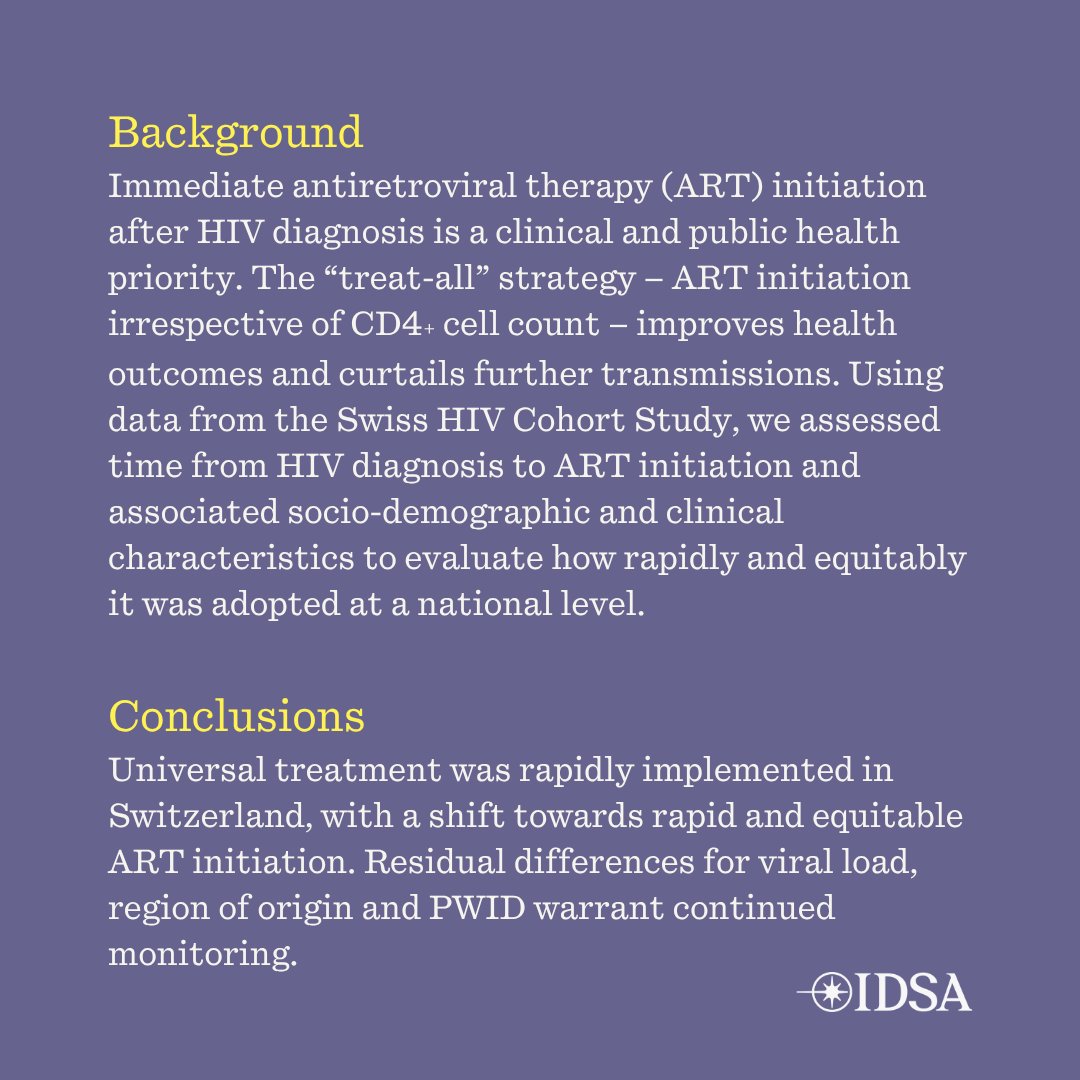 OFIDJournal's tweet photo. Treat all, treat fast: time from HIV diagnosis to treatment initiation in Switzerland, 1996-2025

✅ Just Accepted
🔗 https://t.co/EAgG2qsV5j https://t.co/kl3wSDQIpx