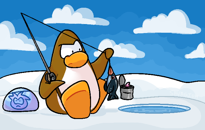 SAVAG1UM's tweet photo. what a weird fish... #clubpenguin #terraria https://t.co/ui0xF6ytb8