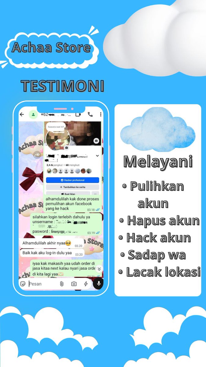 osatruj's tweet photo. All JASA❕

💭jasa hapus akun
💭jasa pemulihan &amp; balikin akun lupa pasword/ke hack
💭jasa lacak lokasi
💭jasa sadap wa
💭jasa lacak hp hilang by no hp/imei/akun
💭jasa hack/pemulihan akun (email,ig,wa,twiter/x, fb,tiktok)

fast proses langsg ke wa dibio ya…❗️ https://t.co/i0gOha9J6n