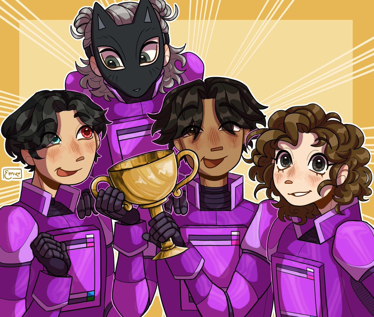nikobroTV's tweet photo. CONGRATS TO THE PURPLE PLANETS FOR WINNING CHUD SALOON x COSMO CHAMPIONSHIPS!

@Tes777E 
@Fluffwave 
@greywolffishing (subbed in for inferno)
@DelectiveLive 

More Events Coming Next Year 👀

WONDERFUL ART DONE BY @ emu_doodles ON INSTAGRAMM!!!! https://t.co/6yAqLqmiSg