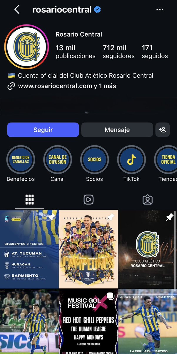 LuisHisgen's tweet photo. PAPELÓN DE ROSARIO CENTRAL! Comparten una publicación de un festival falopa que es desmentido por los propios protagonistas, los Red Hot Chili Peppers. No hay remate. https://t.co/xh7UQgYiTu