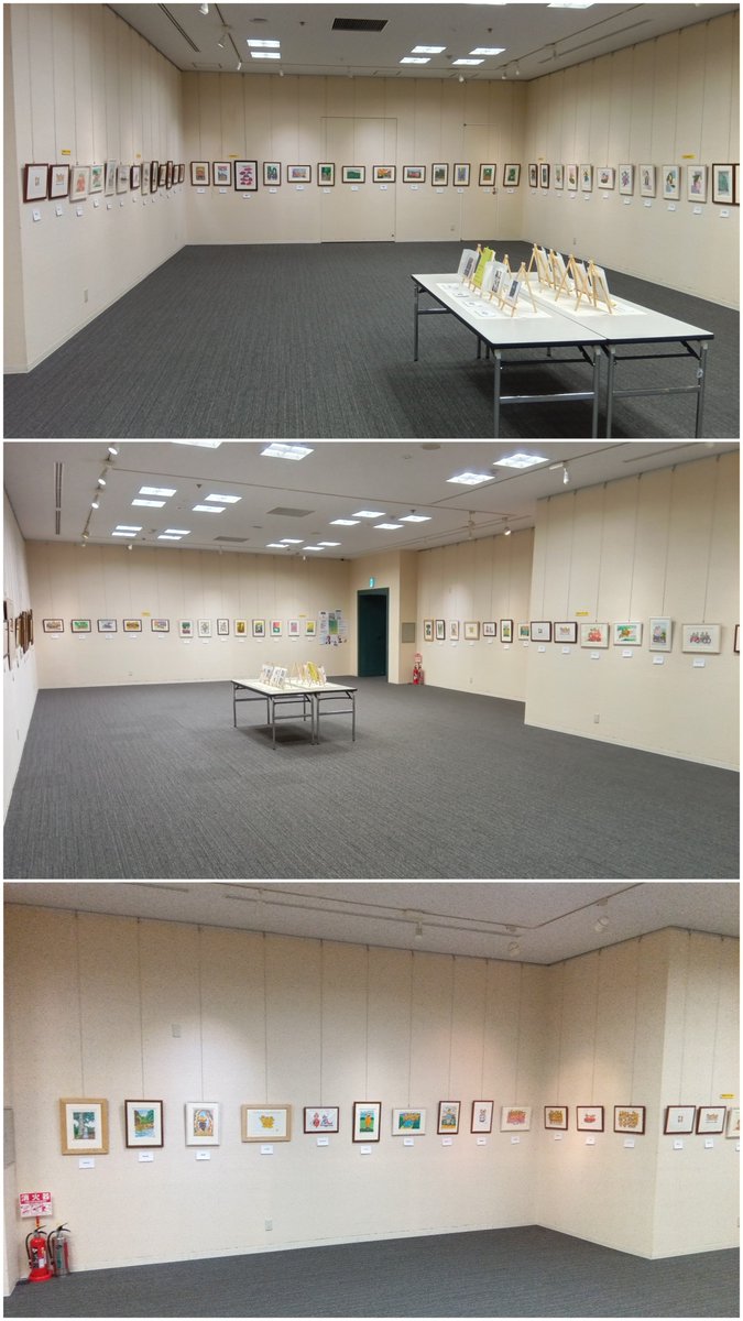 pencilmasuo's tweet photo. おはようございます☀
個展は終了しましたが、桜ヶ丘ミュージアムの第４展示室感じとこんな絵の感じの作品を展示しました😊🎵
＃色鉛筆画＃とよサポ＃脳梗塞後遺症＃脊髄刺激療法 https://t.co/qmme32zuB0