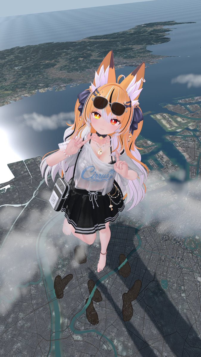 HugetailVRC's tweet photo. 友達に「巨大化して街をめちゃくちゃに踏み荒らす姿が見たい！」って言ってみたら、まさか本当にOKしてくれるとは思わなかった！

しかも、すごく楽しんでくれたみたいｗ
ちょっとやりすぎちゃったかも……？

ごめんね、小さな街よ……🙏 https://t.co/whoJfVci2W