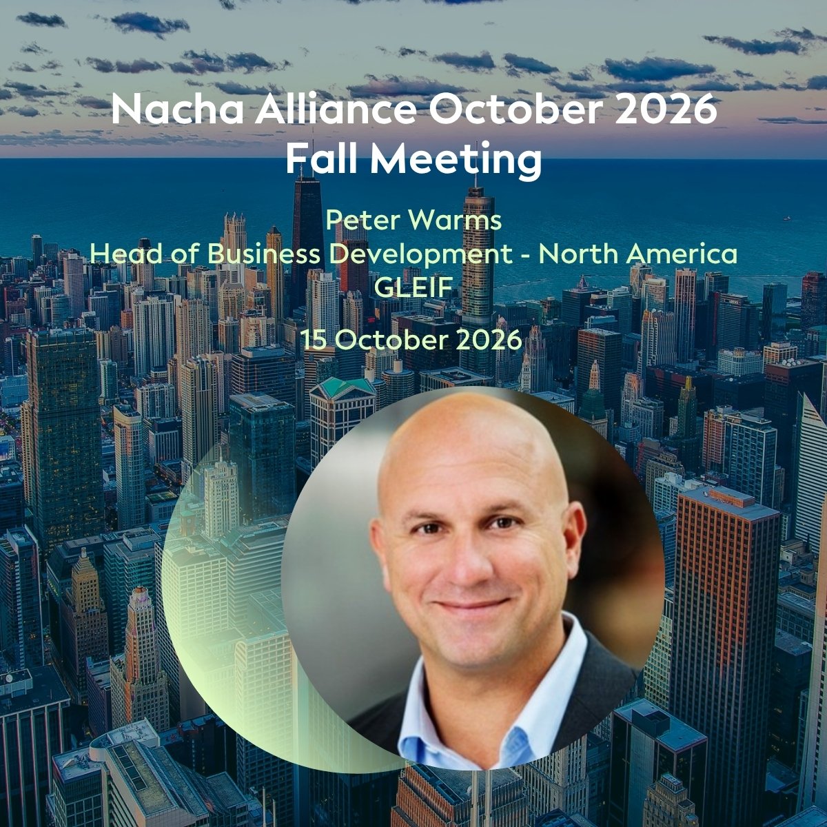 GLEIF's tweet photo. Peter Warms of GLEIF is speaking at @NachaOnline’s Payments Innovation Alliance Fall Meeting in Chicago on 15 October, in a session on passwordless security and where the Legal Entity Identifier (#LEI) fits alongside passkeys and biometrics. #Payments

https://t.co/lkagkeLa0v https://t.co/oDbi5yxfIw