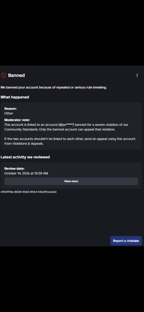 NTHEF07's tweet photo. My roblox account has been permanently terminated for linked association @po***** an account that I dont even know. Anyone has any advice on what to do? or who to reach out too? @roblox #RobloxBan https://t.co/WliyrtFMRd