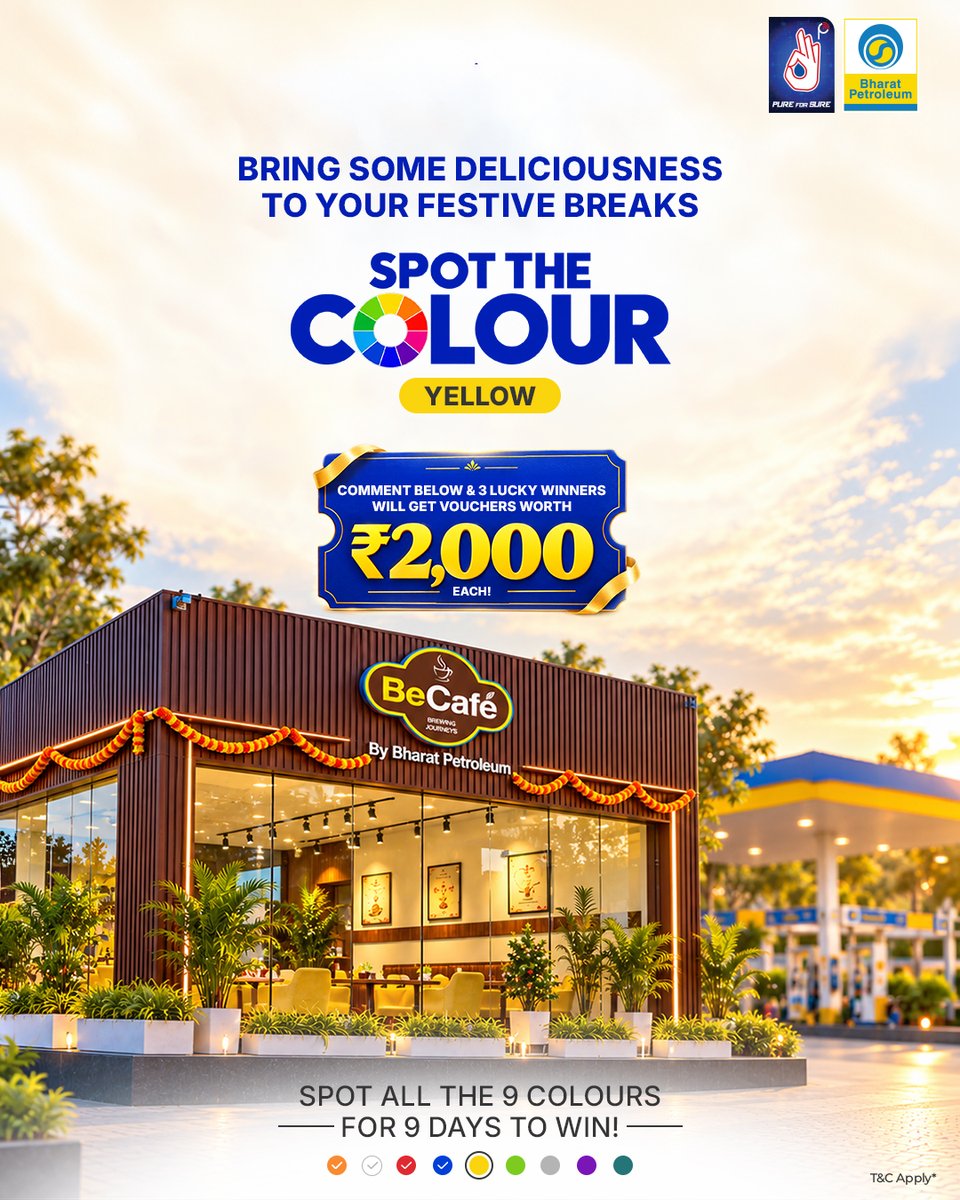 BPCLRetail1's tweet photo. Day 5 of our colour hunt is here! 

Spot YELLOW, identify the BPCL product/brand &amp; comment your answer!

Follow us, like &amp; tag 3 friends.

Participate on all days for a chance to be one of 3 winners of ₹2,000 vouchers each!

*T&amp;C Apply.

#BPCL #SpotTheColourChallenge https://t.co/awCf382SMe