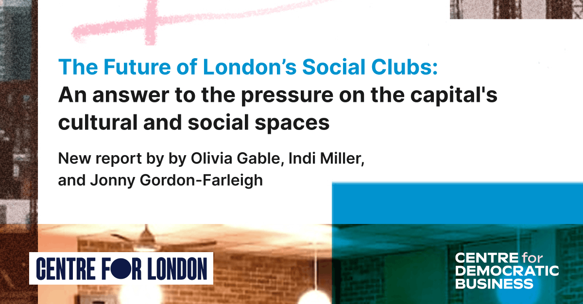 centreforlondon's tweet photo. 🏘️ New report> The Future of London's Social Clubs

London is losing affordable places to connect. As loneliness rises &amp; community spaces disappear, social clubs are a vital part of the solution.

Read our latest piece with Centre for Democratic Business⏬
https://t.co/b9wec0RXdR https://t.co/WMihfMRRcc