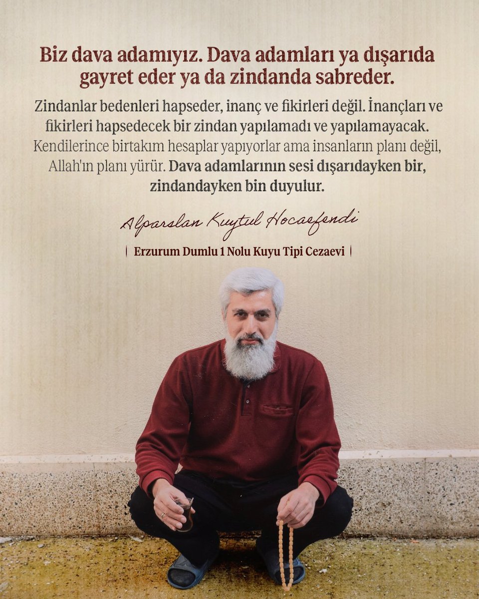 fdlseverler's tweet photo. 'Davalar ancak kendisine olan inancın kuvvetli olduğu, o yolda samimiyetin tam olduğu, o davaya olan gayretin sürekli arttığı, onu gerçekleştirmeye ve o yolda fedakarlık yapmaya sevk edecek şekilde hazırlıklı olunduğu zaman başarıya ulaşır.'
(Hasan el-Benna )

#GönüllerBirOlsun https://t.co/H6C8m7zAm1