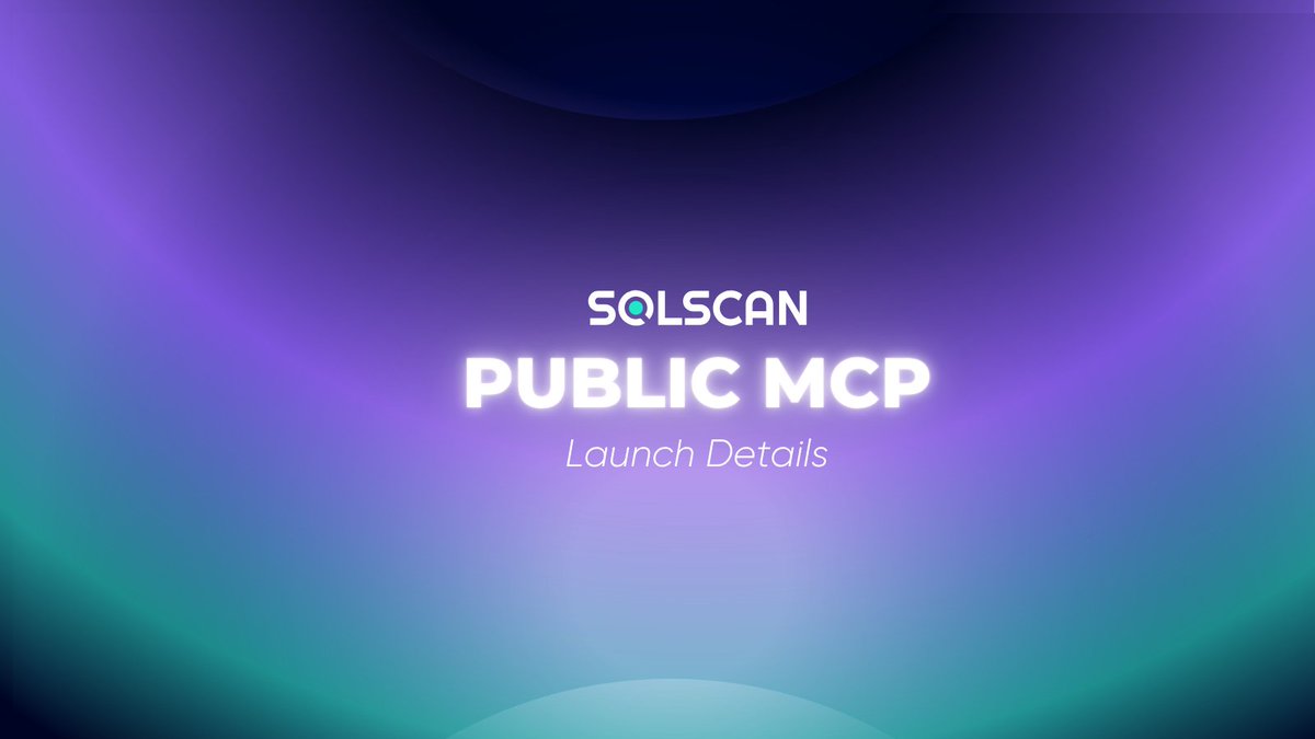 solscanofficial's tweet photo. Solscan MCP now has a free tier 🆓

Plug your AI agent into live Solana data with ease using your free Level 1 API key. No paid plan, no credit card required.

👉 https://t.co/t42d0pK2VO

Here's what you get 🧵 https://t.co/t1769rNRgi