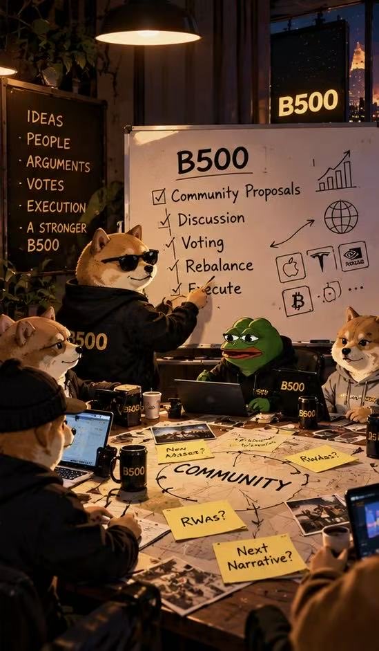B500bnb's tweet photo. CT will chase 100 different tickers today.

We’d rather build the basket.

Let the meta rotate.
Let attention move.
Let the market decide.

$B500 https://t.co/3zdp9HiLW5