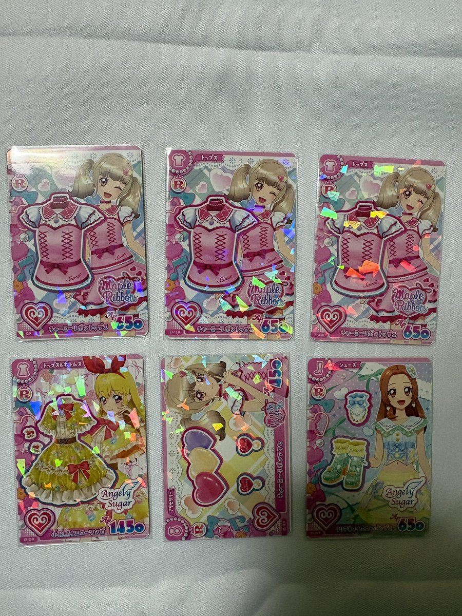 Mimimmmmm_25's tweet photo. アイカツ アイカツアンコールカード R 交換

譲▶1～3枚目
求▶4枚目 未所持のもの（グレーの部分）
未所持のものならなんでも🙆‍♀️

まとめてだと助かります。

📮郵送のみ希望
検索からでもお気軽にお声掛けください。 https://t.co/JtXjzLdr1h