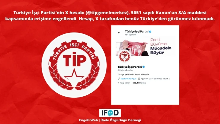 DikenComTr's tweet photo. Türkiye İşçi Partisi'nin X hesabına erişim engeli
https://t.co/OG4PAUPGuL https://t.co/XLm54TjjWC