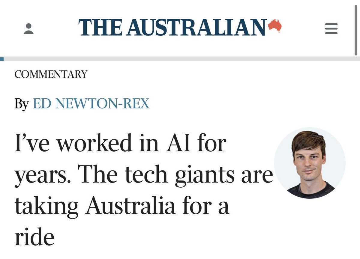 ednewtonrex's tweet photo. I wrote in The Australian about why bowing to lobbying from AI companies on copyright would be such a bad idea for Australians, and for creatives around the world.

The Australian government must not legalise the theft of our creative work on its soil.

https://t.co/dvHZkTki33 https://t.co/vfcPj3T40k