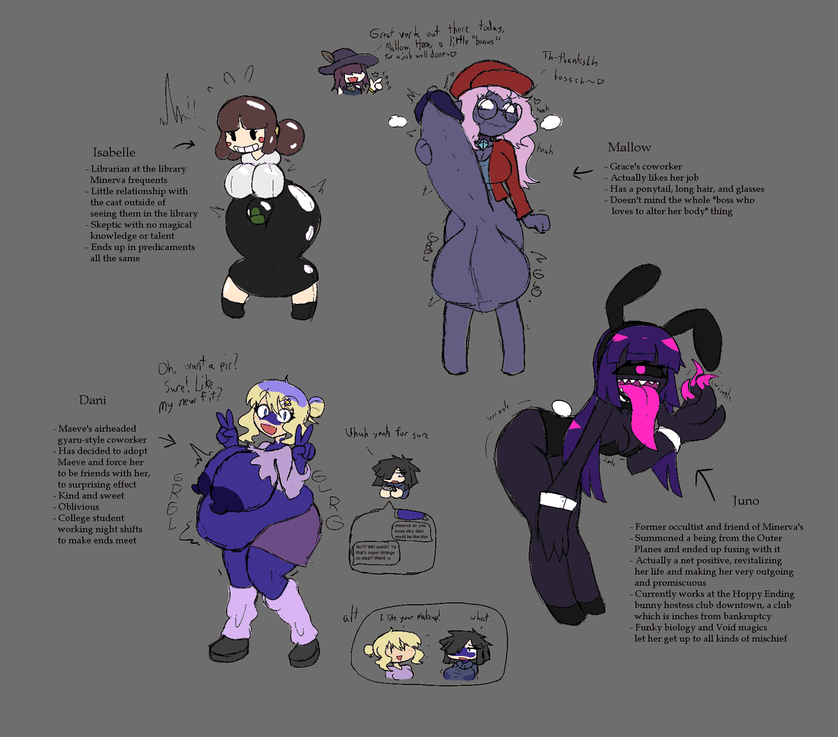 okseriouslywat's tweet photo. Babe wake up new OCs dropped
Some quick doodles of some characters I've been thinking about but haven't drawn yet! Meet Isabelle, Mallow, Dani, and Juno :) https://t.co/fc5e6hAIae