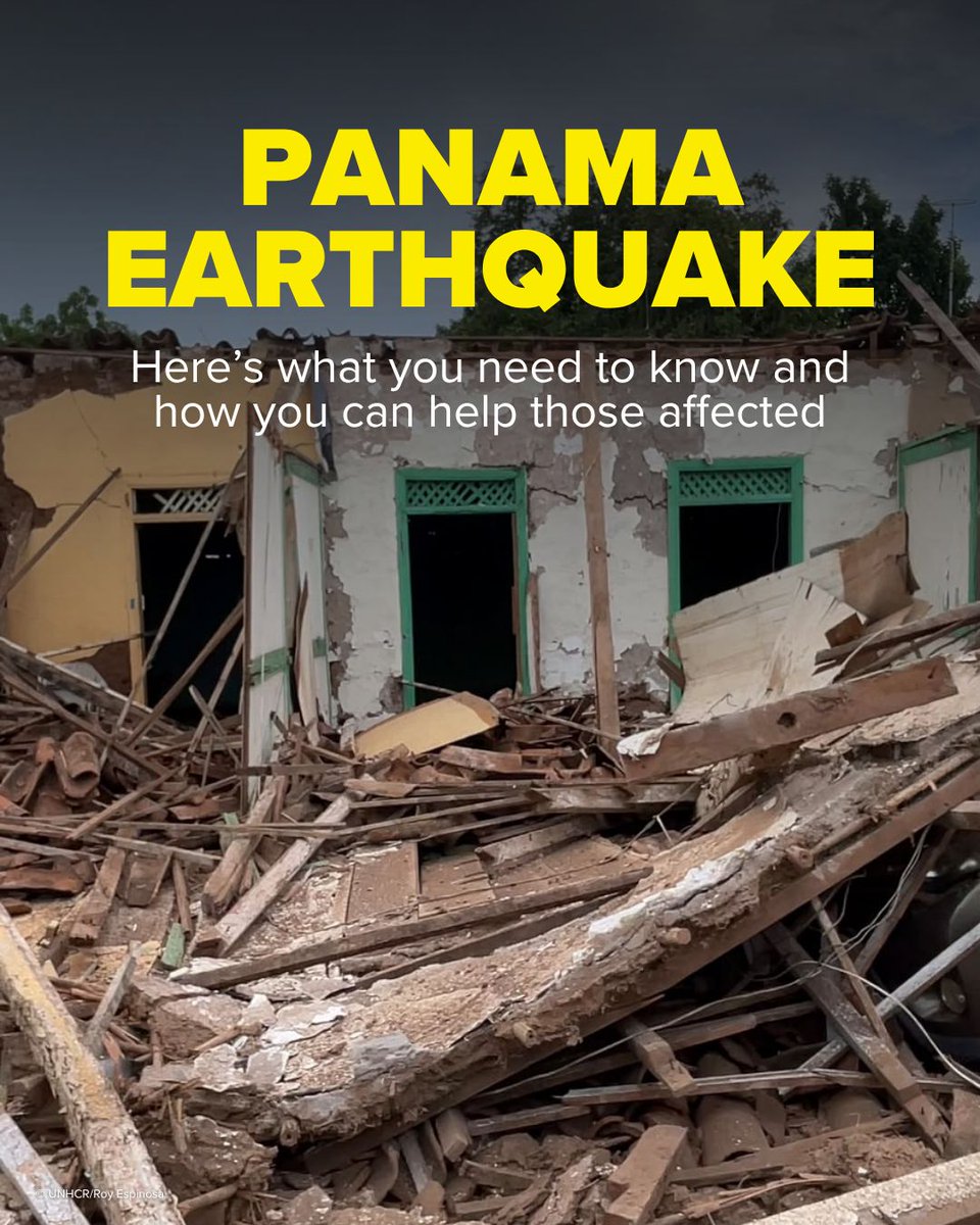 Refugees's tweet photo. When emergencies strike, every moment matters and your support saves lives.

Help UNHCR respond to disasters like the Panama earthquake.

Homes have been destroyed, infrastructure damaged and families left in urgent need.

If you’re able, please donate: https://t.co/uDLV20jvb1 https://t.co/ekF3iPvzYb