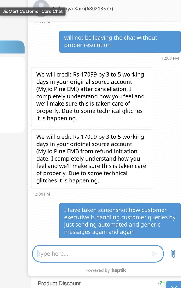 Lakshya50808919's tweet photo. 1/5
🚨 ORDER CANCELLED WITHOUT MY CONSENT 🚨  Order ID: JM6AC76B1601E7686E33 OPPO K14x ordered on 8 Oct, marked SHIPPED on 10 Oct. Delivery window: 13–15 Oct.  What happened next will shock you ⬇️
@JioMart @JioMart_Support https://t.co/yZTgoxQhyD