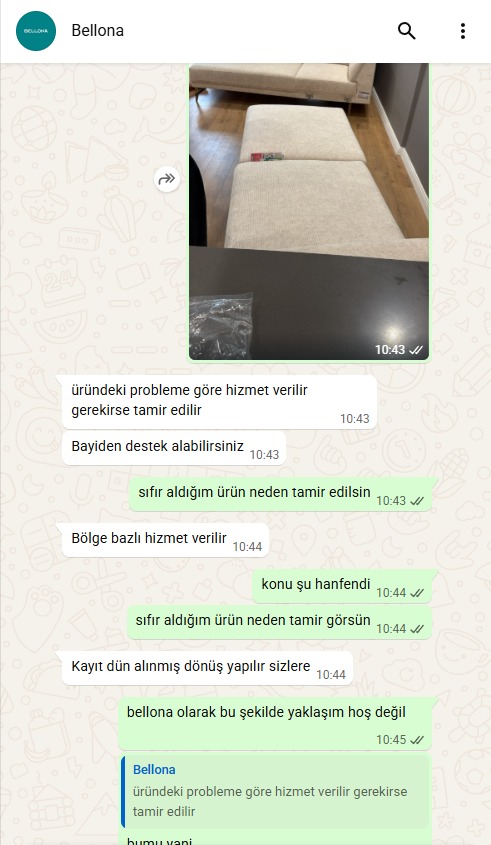 merankaralgil's tweet photo. @bellona
dan aldığım ürün montaj sırasında hasarlı olduğu tespit edildi tamir önerildi. yeni aldığım ürün neden hasarlı ve tamir görmüş şekilde kullanmak zorunda bırakılıyorum bu mudur müşteri memnuniyetiniz Türkiyenin en büyük markasına yakışan cevaplar bu mudur? @SikayetvarCom https://t.co/4TNmPRktBQ