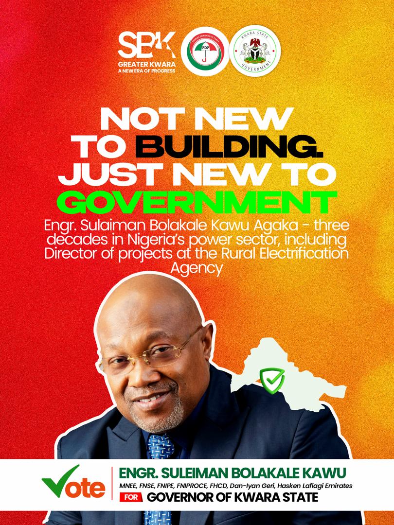 may_sidiq's tweet photo. This one no be apprentice

Some people dey come learn work for government house, this one don already build work for 30 years for power sector.

Make we give Kwara to person wey sabi build

VOTE ENGR. SULEIMAN BOLAKALE KAWU (SBK) FOR GOVERNOR
#SBK2027 #KawuFawenu #KawuFawenu2027 https://t.co/6ZjVu62jXF