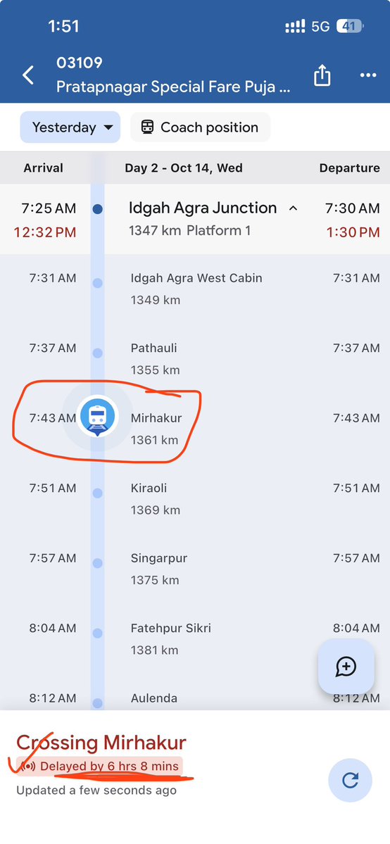 freedomvoice_12's tweet photo. @drmkota @RailwaySeva @DRM_Agra ट्रेन अभी भी Mirhakur Railway Station पर खड़ी हुई है! 👇 https://t.co/hon2DbJNFs