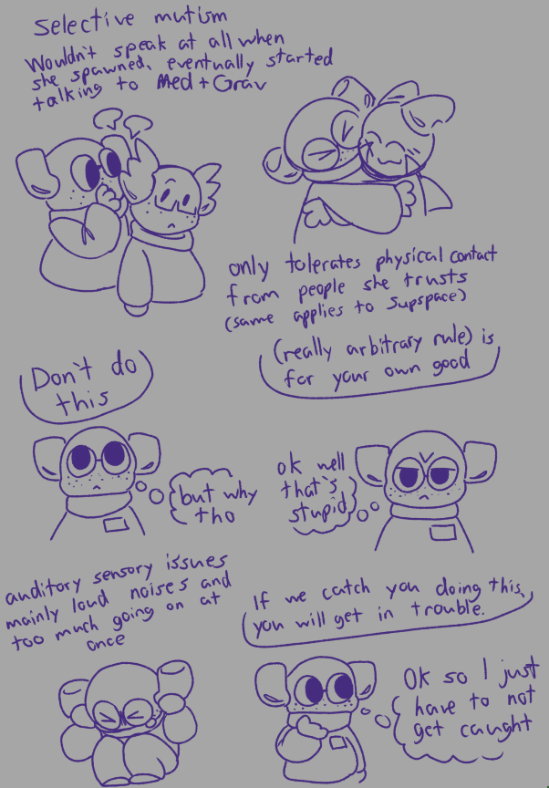 Snowyllama1's tweet photo. messy collection of autism-related headcanons for babyrock quartet. some ive said before but some r new https://t.co/CSldIuK5rL
