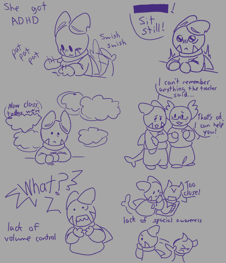 Snowyllama1's tweet photo. messy collection of autism-related headcanons for babyrock quartet. some ive said before but some r new https://t.co/CSldIuK5rL