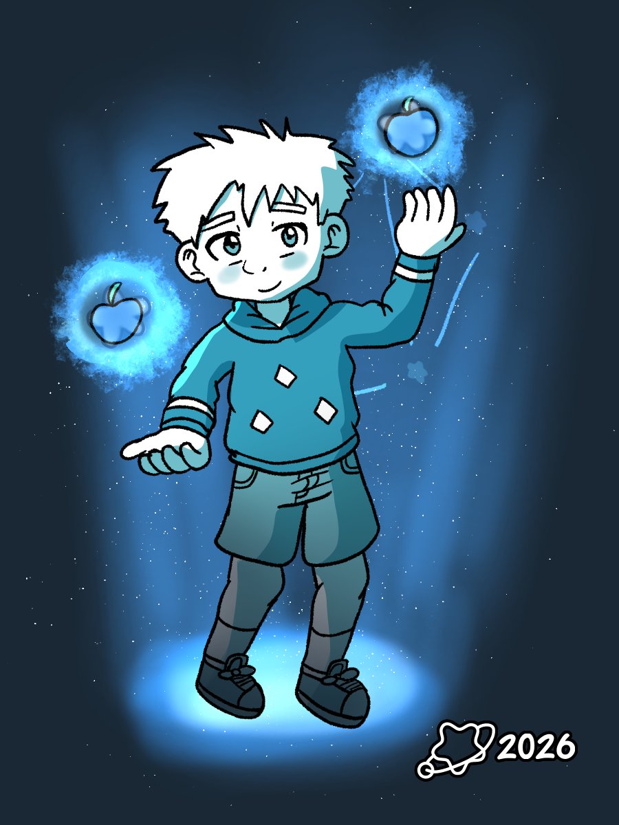 cosmicnerdboy's tweet photo. DAY 1: Benet, Playful Juggler
— Apple Throw and Catch
"Now, time to choose which hand I hid it. And choose wisely, any unbalance can cost you greatly...!"
#inktober #inktober2026 https://t.co/dw2LubALeF