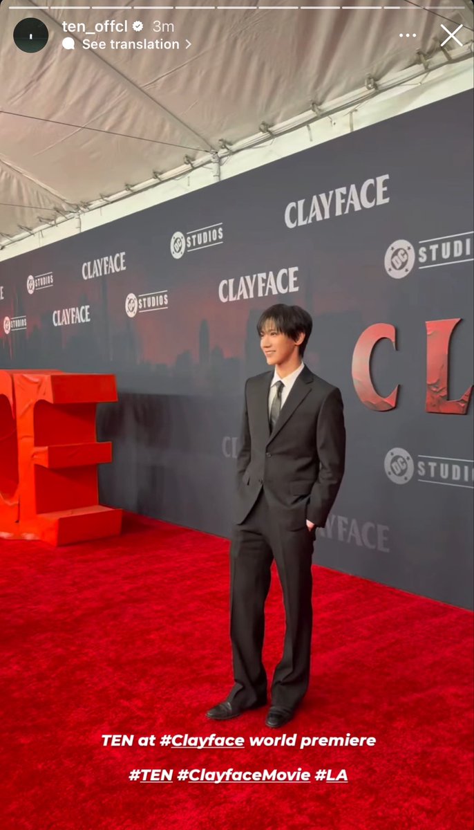TENzenter's tweet photo. วันนี้ #เตนล์ ไปร่วมงานพรีเมียร์ของภาพยนตร์เรื่อง Clayface เป็นภาพยนตร์ฮีโร่เรื่องใหม่ของค่าย DC นะคะ

#TEN #ClayfaceMovie #LA https://t.co/IN2m7XGnpO