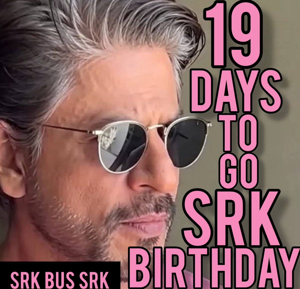 SANDEEP06667629's tweet photo. COUNTDOWN IS VERY CLOSER NOW DAYS ALSO CLOSER JUST 19 DAYS TO GO FOR BIRTHDAY OF SRK BUS SRK @iamsrk @BilalS158 @khyatimadaan @KarunaBadwal @RedChilliesEnt @pooja_dadlani @SANDEEP06667629 @iamsrkclub  @TeamSRKWarriors @kolkata_srk #AskSRK #ShahRukhKhan #king #iamsrkclub #SRKDAY https://t.co/DHlnlHi8yK