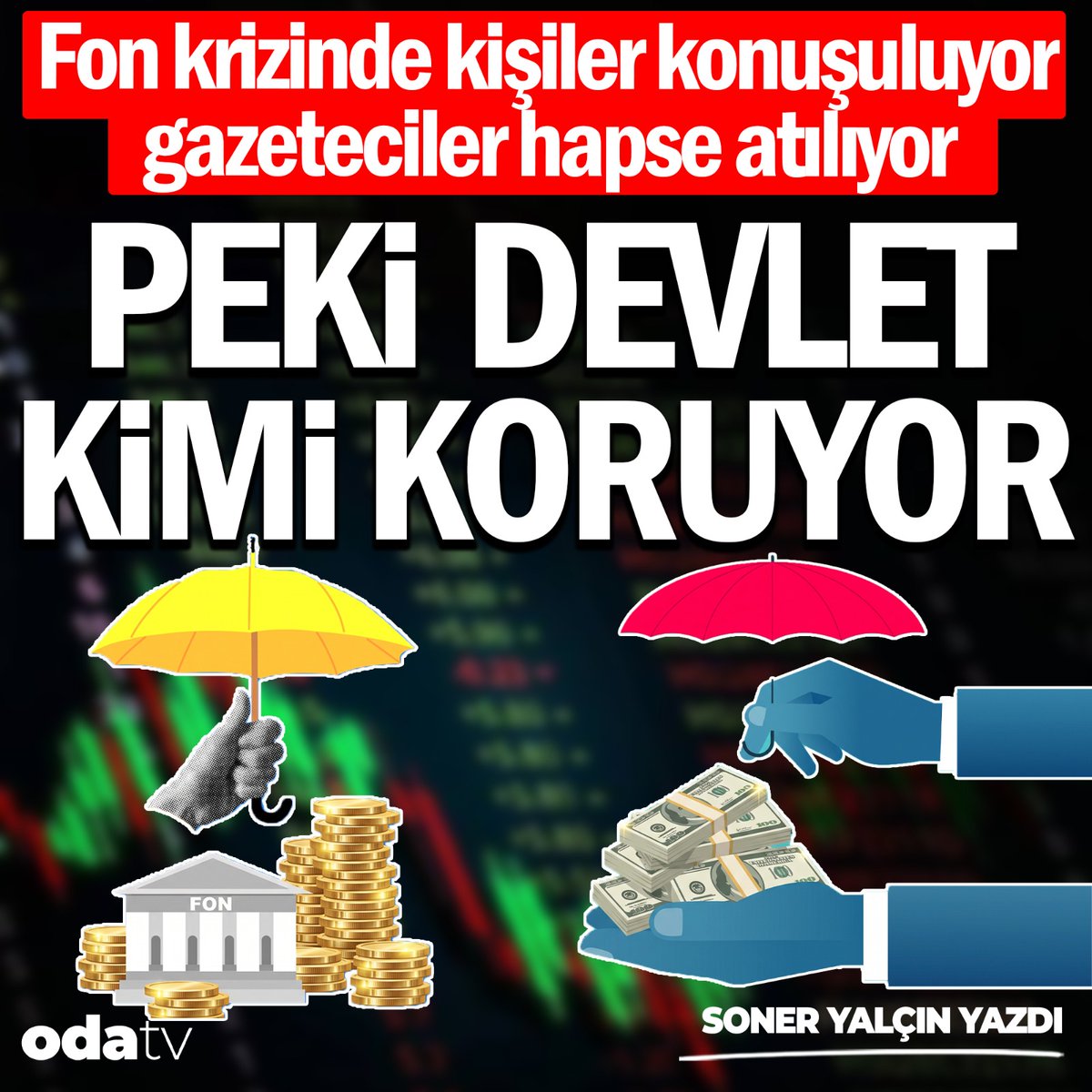 odatv's tweet photo. Fon krizinde şirket sahipleri, siyasetçiler ve tutuklanan gazeteciler konuşuluyor… 

Bu ekonomik düzeni kuranların siyasi sorumluluğu neden tartışılmıyor?

24 Ocak kararları - “Özal devrimi” ile hızlanan dönüşüm, sadece ekonomiyi değil devletin asli görevlerini değiştirdi.

Neoliberalizm devleti küçültme vaadiyle geldi fakat devletin, önceliklerini yeniden belirledi.

Fon krizinin asıl politik sırrı burada: 

Suçlananlar var, yargılananlar var ama krizin siyasi sorumluluğunu üstlenen neden yok? 

✍️| Soner Yalçın yazdı... https://t.co/2OCHawlDUJ