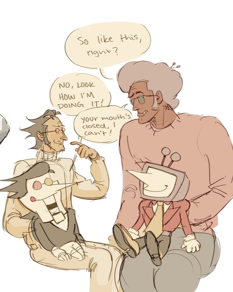 krispykl0wn's tweet photo. i forgot to post this ventriloquist au that’s totally mine and not @/soulmeshart’s
day 13: aus
#spamtennatober2026 https://t.co/tHNH7HkMQL