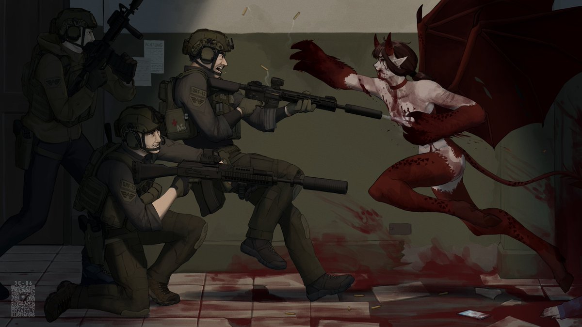 edzact_ly's tweet photo. #PortfolioDay
I typically draw mil/tactical stuff, it's kinda uncommon for me to do compositions with multiple characters but here's some of em that I've drawn in the past https://t.co/f27ojUIpKC