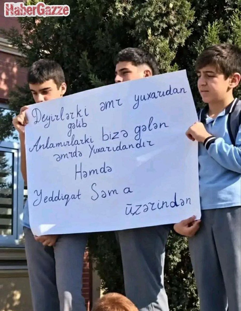 _GazaNews_'s tweet photo. Şaka gibi ..!

Ermenistanda Başörtüsü serbest ;
Azerbaycanda YASAK !

Ermenistan Filistini destekliyor ;

Azerbaycan İsraili destekliyor !

Ama sorsan AzerbayİSRAİLeCan onların KARDEŞLERİDİR.

Bu ne yaman çelişki?! https://t.co/cgSMDVqaAH