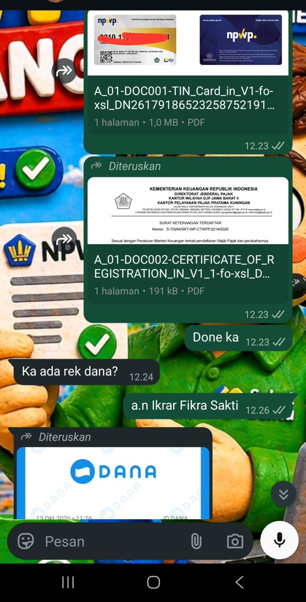 SobatBantu's tweet photo. Jangan cuma simpan postingan ini 😂 Kalau memang butuh NPWP &amp; NIB, langsung chat kami! https://t.co/r2I88qo3qg