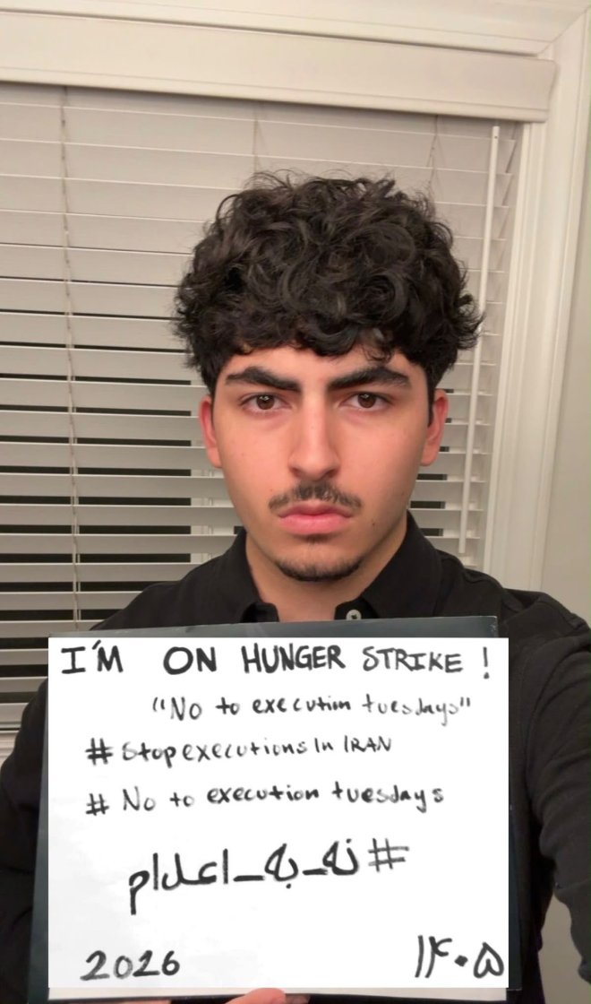 CYIYouth's tweet photo. Young Iranians from across the world are joining @ginitastar in the #NoToExecutionTuesdays hunger strike to stand in solidarity with all political prisoners in Iran.

Every Tuesday, prisoners inside Iran risk their health and lives to say no to executions. Today, we stand with them.

#StopExecutionsInIran #NoToExecutionTuesdays  #freepoliticalprisonersiniran

@statedeptspox @eu_eeas @CanadaFP