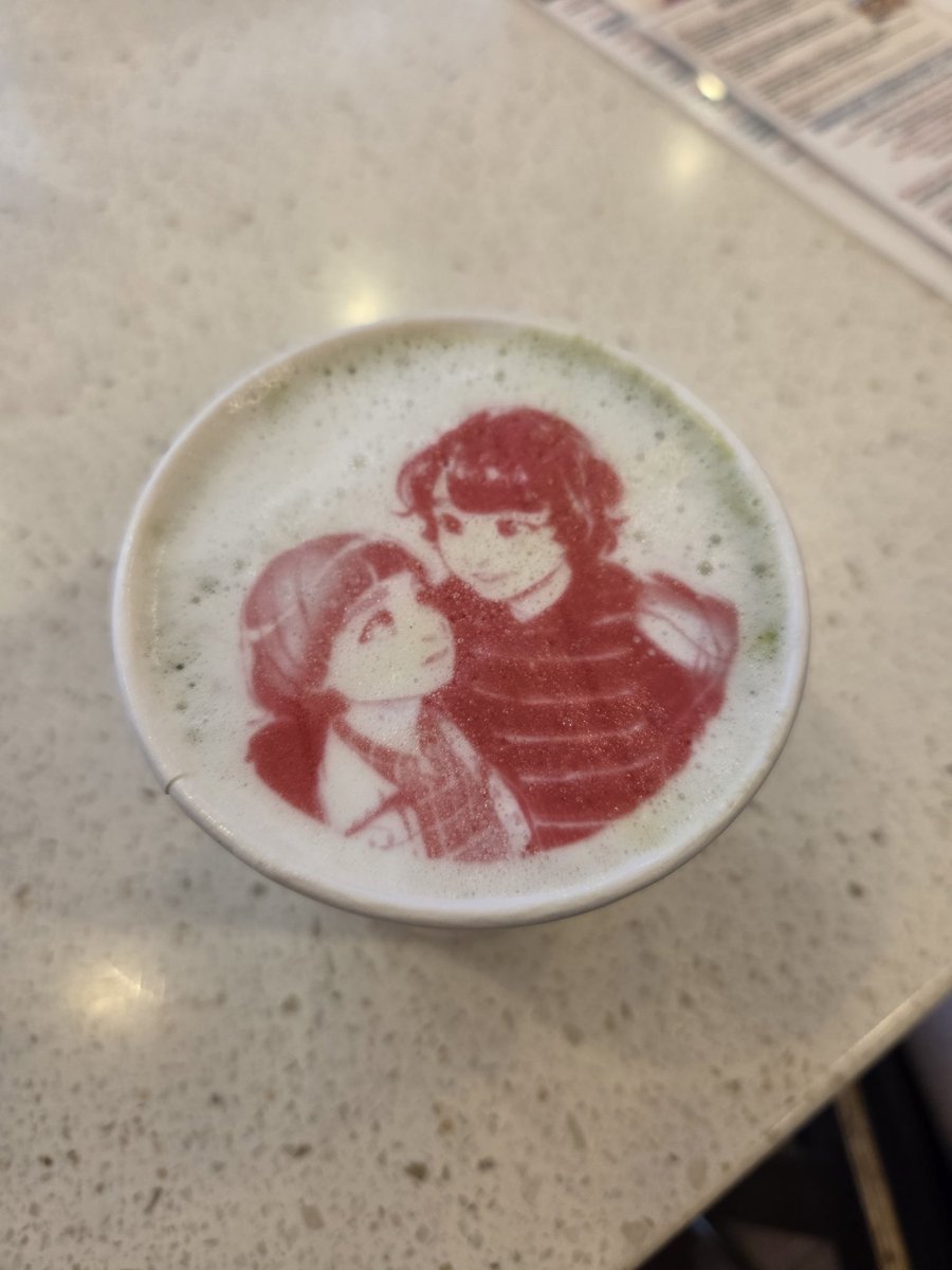 Kiwi4miwi's tweet photo. miwi matcha latte https://t.co/tlJHtTjKpt